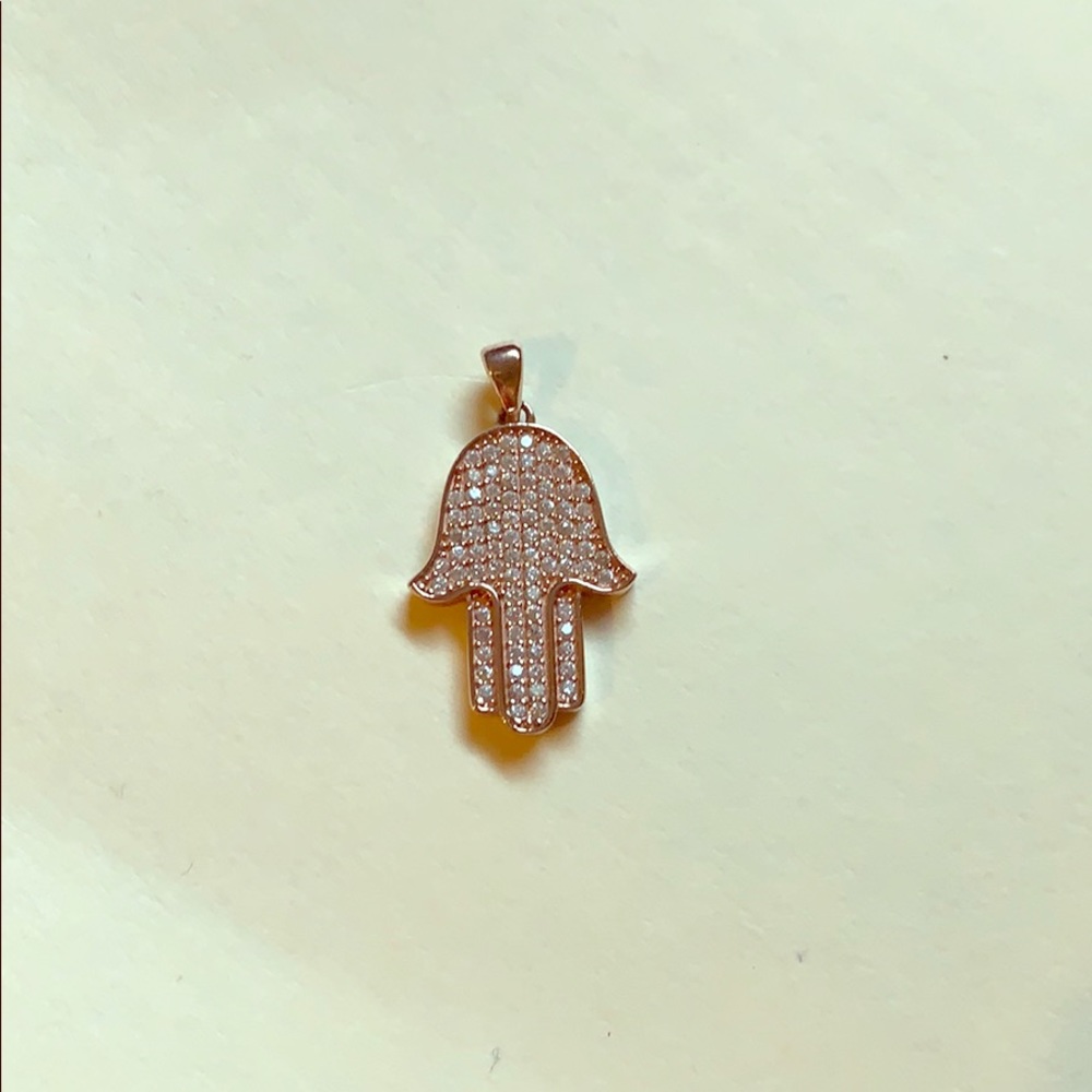 sterling silver halmsa dipped in rose